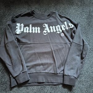 Moncler Black Crewneck Sweatshirt with White Logo